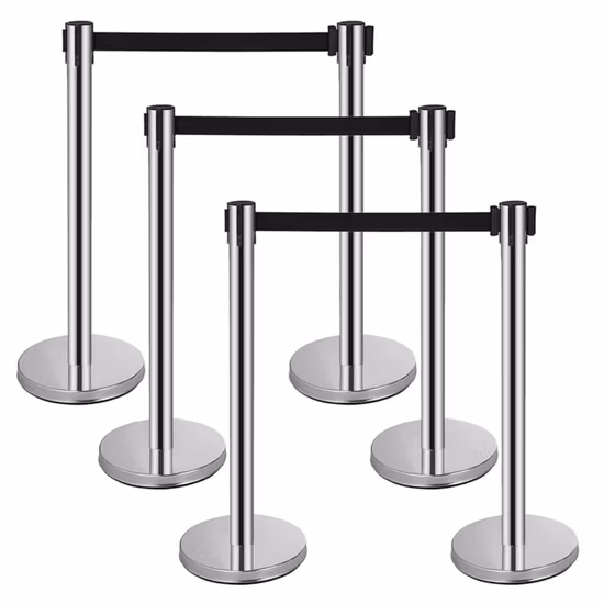 High Quality Steel Stanchion Rope Red Queue Line Barrier