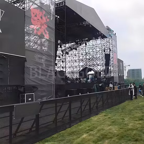 Barrera negra de acero del control de multitudes del evento de la barricada de Corcert Mojo