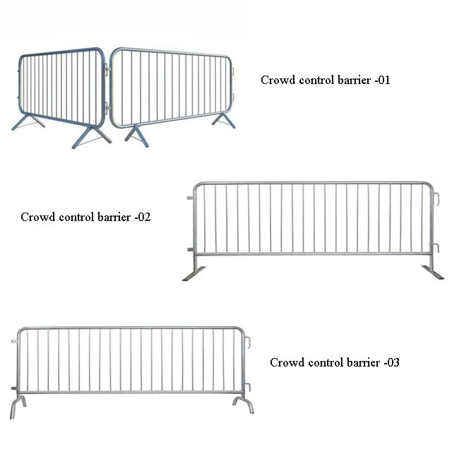 8 FT. Light Weight Interlocking Steel Barricade/Crowd Control Barrier