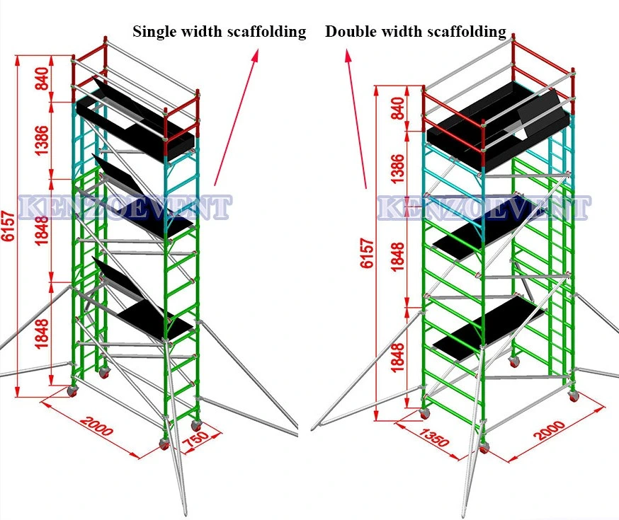 High Grade Aluminum Mobile Scaffolding Tower for Sale