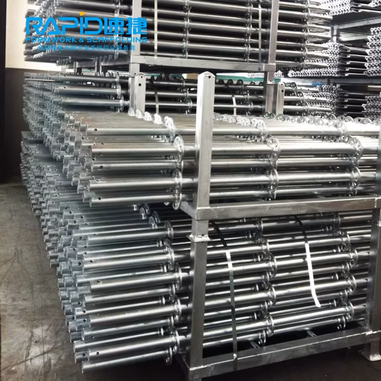 Suministro de fábrica Anillo de acero galvanizado Bloqueo Vertical Andamio estándar Ledger Bay Brace Layher Allround Ringlock Andamio