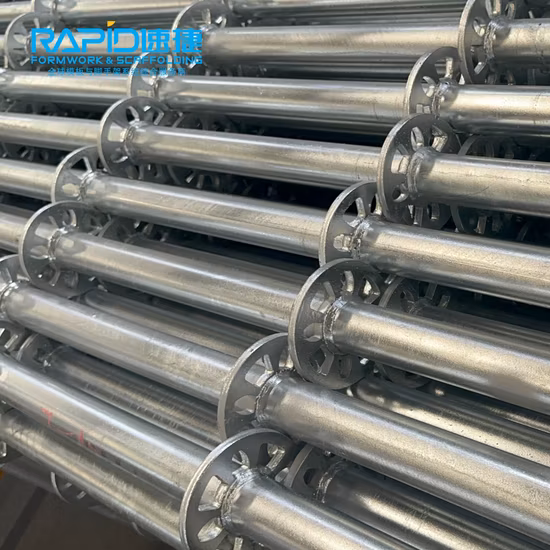 Suministro de fábrica Anillo de acero galvanizado Bloqueo Vertical Andamio estándar Ledger Bay Brace Layher Allround Ringlock Andamio