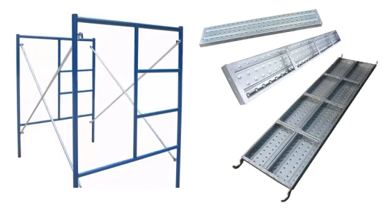 Escalera de construcción de alta calidad, abrazadera de tubo de acero, puerta, sistema de marco H, andamio, andamio de mampostería