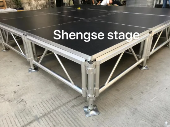 Precio de fábrica de China, evento de rendimiento de boda al aire libre de aluminio, escenario portátil de concierto móvil ajustable con alta calidad